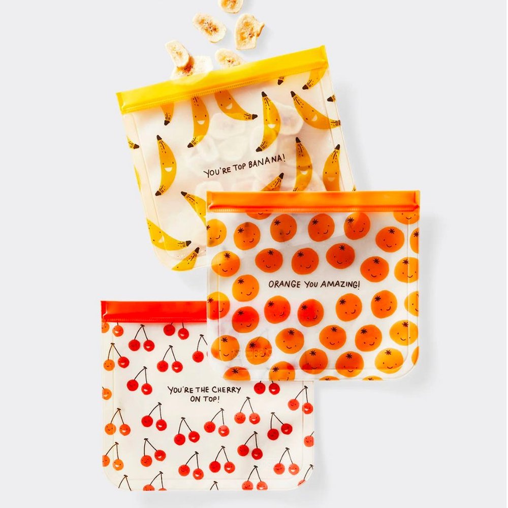Reusable Zip Pouches Set of 3